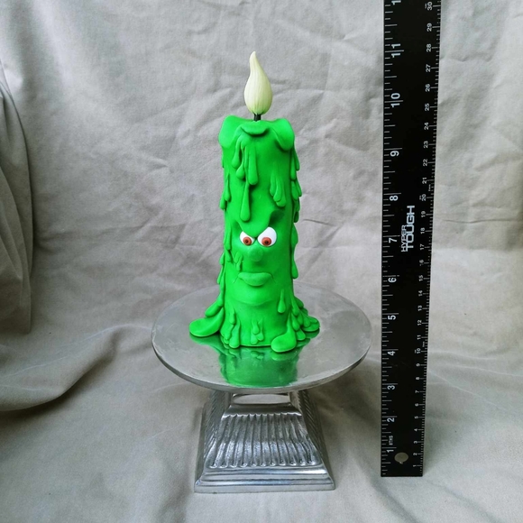 💚🐸 Melting 🕯🎃 Candle Face 🕷 Neon Green - Picture 8 of 11